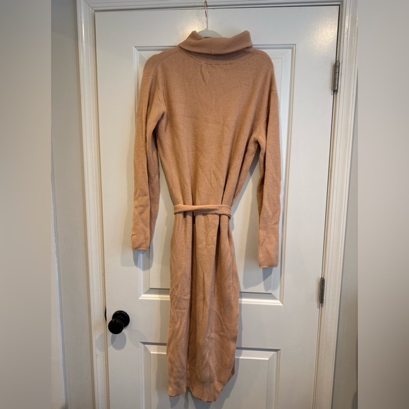 Nanushka Camel Long Sleeve Knit Dress - Picture 4 of 4